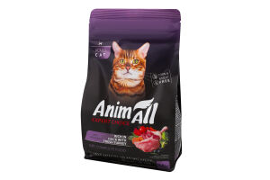 Корм д/котів з свіжою індичкою та качкою сухий 400г AnimAll