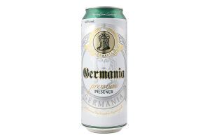 Пиво Germania Premium Пільзнер 0,5л з/б 4,8% И676