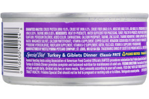 Purina Friskies Special Diet Classic Pate Turkey & Giblets Dinner Cat Food