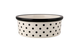 Миска д/котів Зентангл 300мл біло-чорна кераміка 12см Тріксі