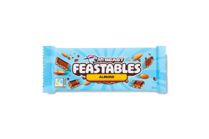 Шоколад молочний зі шматочками мигдалю Feastables Mr Beast м/у 60г
