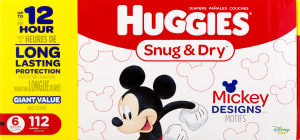 Huggies Snug & Dry Diapers 6/Over 35 lbs. - 112 CT