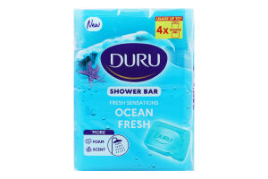 Мило туалетне для душу Свіжість океану Fresh Sensations Duru 4х150г
