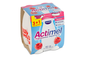 Продукт кисломолочный 1.4% Малина Actimel к/у 4x100г