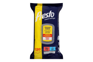 Серветки вологі д/прибирання універсальні 120шт Presto