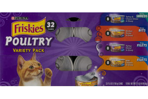 Purina Friskies Cat Food Poultry Variety Pack - 32 CT