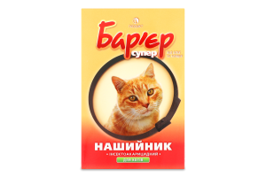 Нашийник д/котів інсектоакарицидний Бар"єр супер чорний 35*5см Продукт