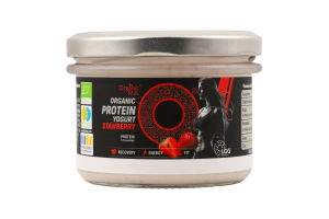 Йогурт Protein з наповнювачем Полуниця з високим вмістом білка органічний 0,1% 200г твіст/б Organic Milk