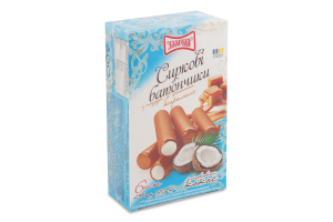 Сирки глазуровані 23% з ароматом карамелі з цукром та наповнювачем з кокосовою стружкою Кокос Злагода к/у 120г