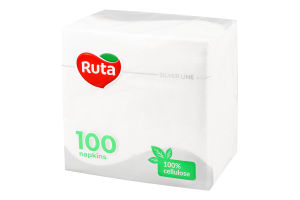 Серветки паперові 325х325мм Silver line Ruta 100шт