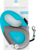 Повідець-рулетка д/собак до 25кг блакитна стрічка р.M 5м Коллар