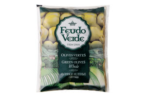 Оливки зеленые с косточкой консервированные пастеризованные Feudo Verde м/у 170г