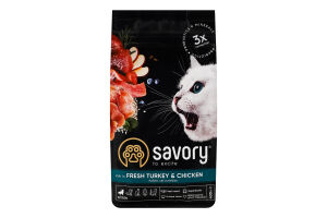 Корм сухой для котят Fresh Turkеу&Сhicken Savory м/у 400г