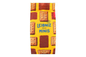 Мини-печенье cливочное с молочным шоколадом Choco Minis Leibniz м/у 100г