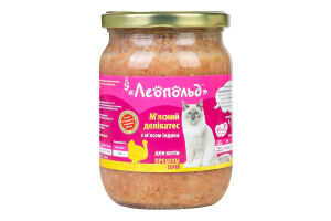 Корм д/котів М"ясний делікатес Преміум серія з м"ясом індика 500г твіст/б Леопольд