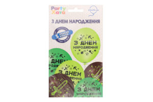 Набір кульок латексних З Днем Народження Пікселі 5шт Party Хата