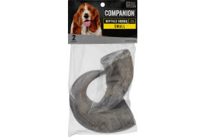 Ahold Dog Chews Buffalo Horns Small - 2 CT