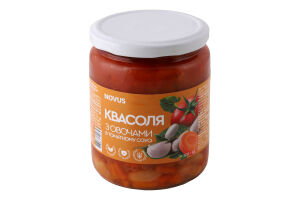Фасоль с овощами в томатном соусе Novus с/б 500г