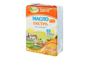 Масло Екстра солодковершкове 82,5% 180г ЗароГ