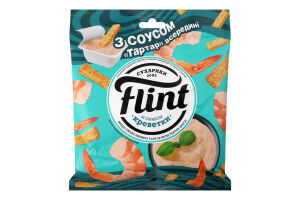 Сухарики пшенично-житні Креветки 65г + соус Тартар 15г Flint м/у 80г