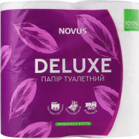 Бумага туалетная 3-х слойная Deluxe Novus 4шт