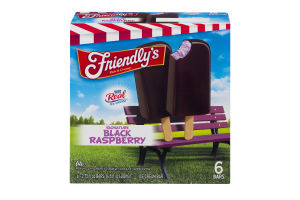 Friendly's Signature Black Raspberry Ice Cream Bars - 6 CT