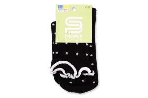 Шкарпетки Premier socks вис рюш білий горох р18-20