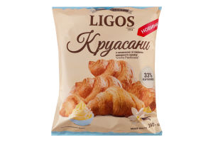 Круасан з начинкою зі смаком заварного крему "Crema Pasticcera" , ТМ "LIGOS" 240г
