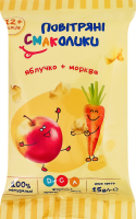 Завтраки сухие крупяные для детей от 12мес Яблочко + морковь Повітряні Смаколики м/у 15г