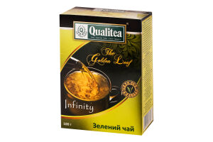 Чай зеленый байховый крупнолистовой Infinity Qualitea букет к/у 100г