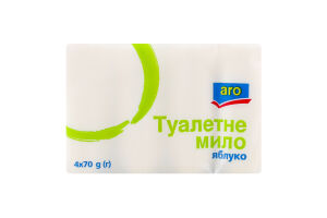 Мыло туалетное твердое марки К Яблоко Aro 4x70г