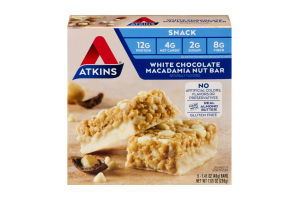 Atkins Snack White Chocolate Macadamia Nut Bar - 5 CT