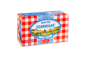 Масло сладкосливочное 82% Экстра Селянське м/у 180г