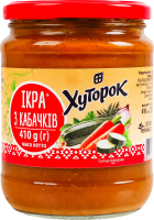 Икра из кабачков стерилизованная Хуторок с/б 410г