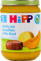 Пюре мясо-овощное для детей от 5мес Тыква и картофель с говядиной Hipp с/б 190г