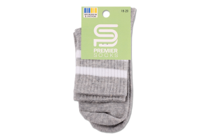 Шкарпетки Premier socks вис спорт смуж сірі р18-20