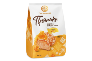 Пряники заварні глазуровані Зі смаком меду Dесняночка м/у 400г