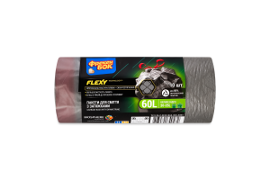 Пакеты для мусора с затяжками 60л Flexy Фрекен Бок 10шт