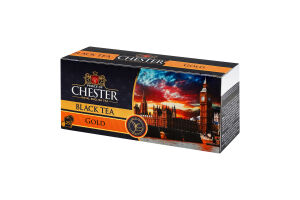 Чай чорний цейлонський байховий дрібний Gold Prince of Chester в/с к/у 25х2г