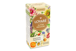 Бленд чая травяного с плодами и цветами Альпийский луг Lovare к/у 24х1.5г