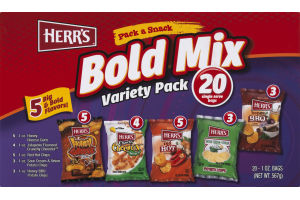 Herr's Bold Mix Variety Pack - 20 CT