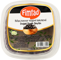 Маслини чорні в'ялені 300г пл/банка Fimtad