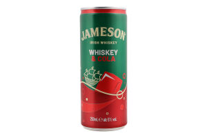 Напиток слабоалкогольный 250мл 5% газированный Whiskey&Cola Jameson ж/б