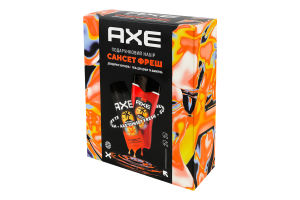 Набор подарочный Дезодорант аэрозоль 150мл + Гель для душа и шампунь 250мл Сансет фреш Axe 2шт