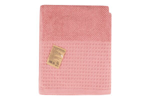 Рушник світло-теракотовий махровий з вафельним бордюром 50*90см 450г/м2 ГМ Текстайл