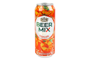 Пиво спеціальне 0.5л 2.5% пастеризоване Персик BeerMix з/б