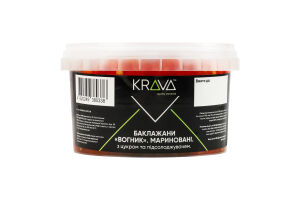 Баклажани мариновані з цукром та підсолоджувачем Вогник Krava п/у 280г