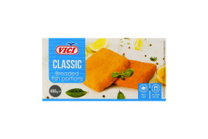 Филе минтая замороженное порции в панировке Classic Vici к/у 400г