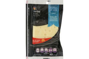 Ahold Natural Deli Sliced Cheese Swiss - 10 CT