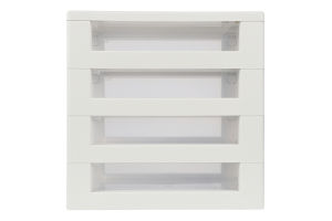 Органайзер біла троянда/прозорий на 4ящики універсальний Алеана